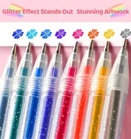 8/24/60-Color Glitter Gel Pen Set — "Flowing Crystal"&"Sparkling Starlight"Series Designed for Journaling and Drawing, Christmas 5
