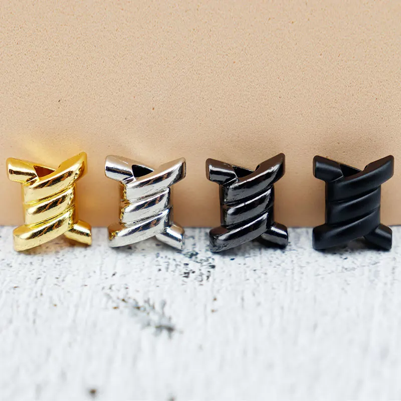 2pcs/set Lacet Trendy Using Decoration 14*16.8*4.62MM Thorn Shape Rope Metal Small Objects Shoe String Decorative Flowers