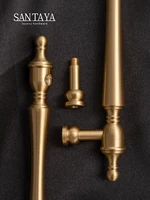 Santaya ทองเหลืองขัดเงาตู้ครัวดึงสําหรับห้องนอนและห้องครัวGoldลิ้นชักตู้เสื้อผ้าDresser Handle 6