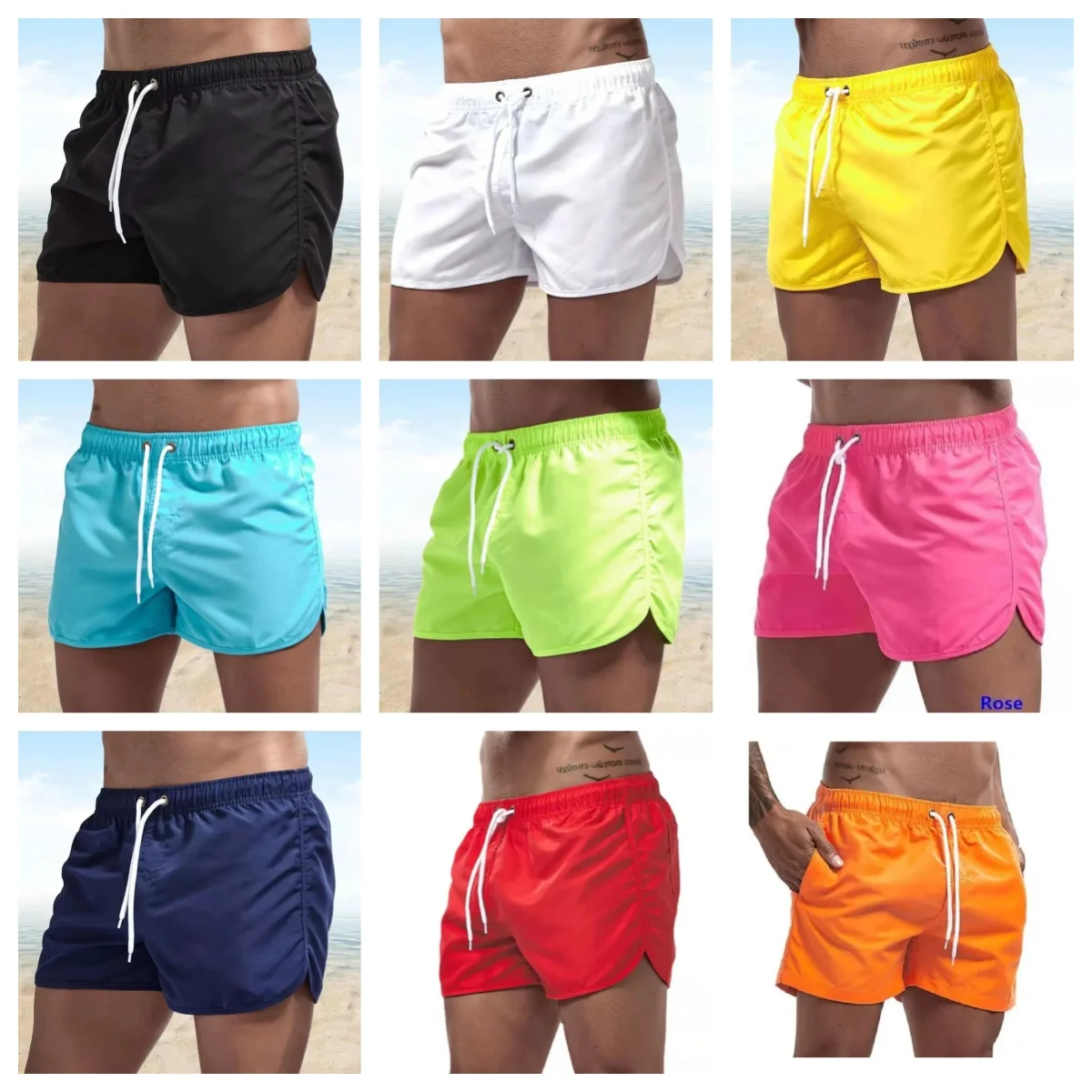 men Swimwear Low Waist Surfing Trunk swim short sexy personality Swimsuit male pocket swimming beach board short men bathing swim trunks swim shorts men swimsuit