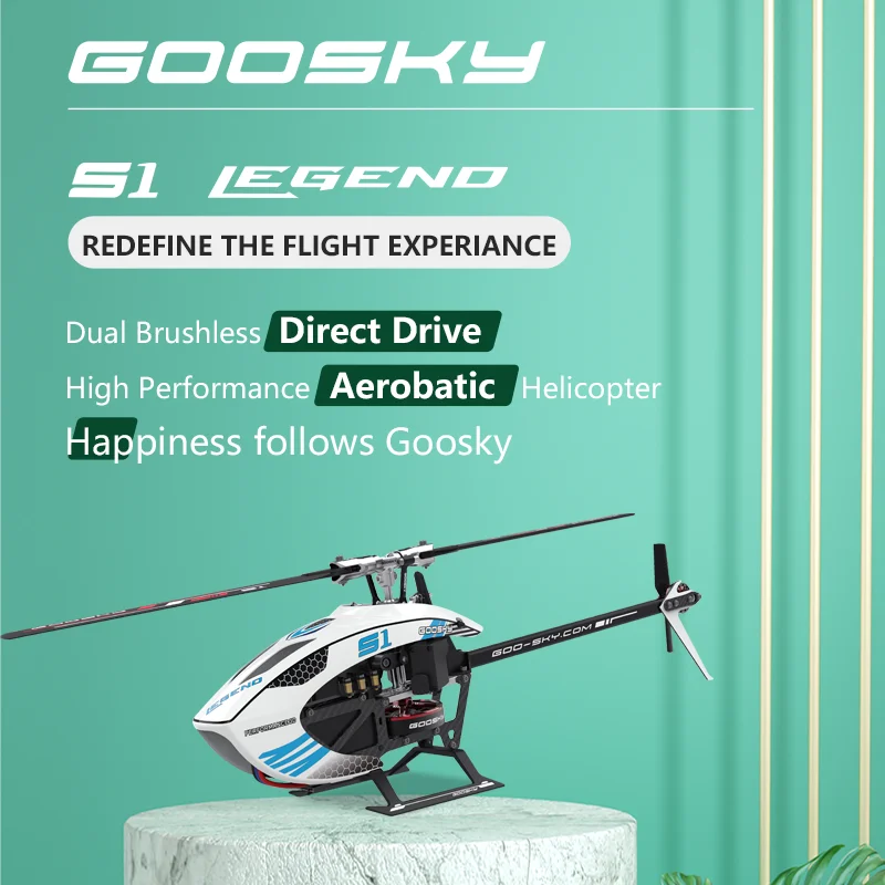 Rc Helicopter Plane Remote Control Aircraft Airplane Men's Children's Toy Radio Flying Wireless Professional Goosky S1 RTF Heli 2