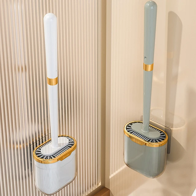 Wc-Kefe És Tartó Beállítása Nem Csúszós Kézi Otthoni Fürdőszoba Tisztító Készletekhez - Image 2