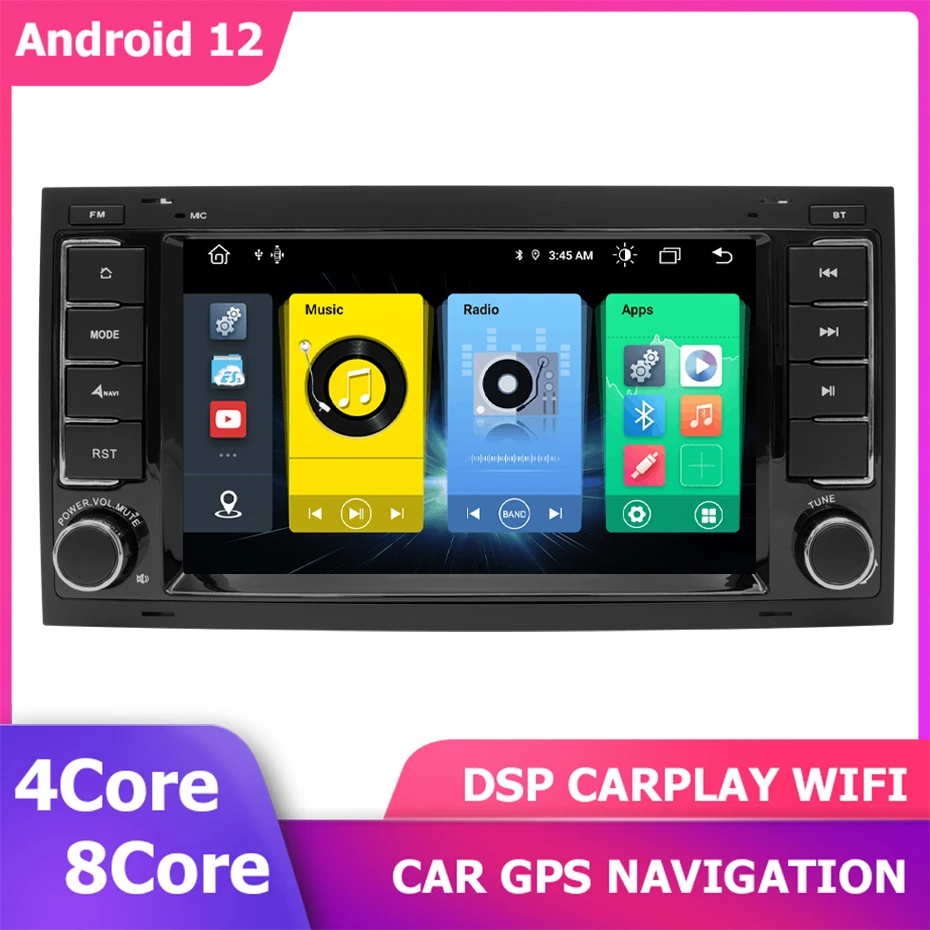 7 ''Car Gps Player Android 12 Multimedia Per Vw Touareg Transporter T5 Multivan Carplay Radio Stereo Navigation 2Din Head Unit
