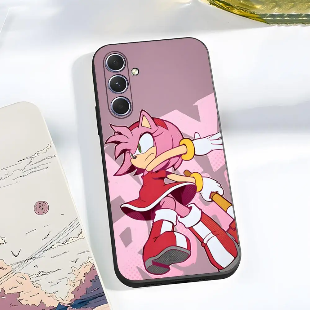 Adorable Hedgehog Design Black Soft Phone Case