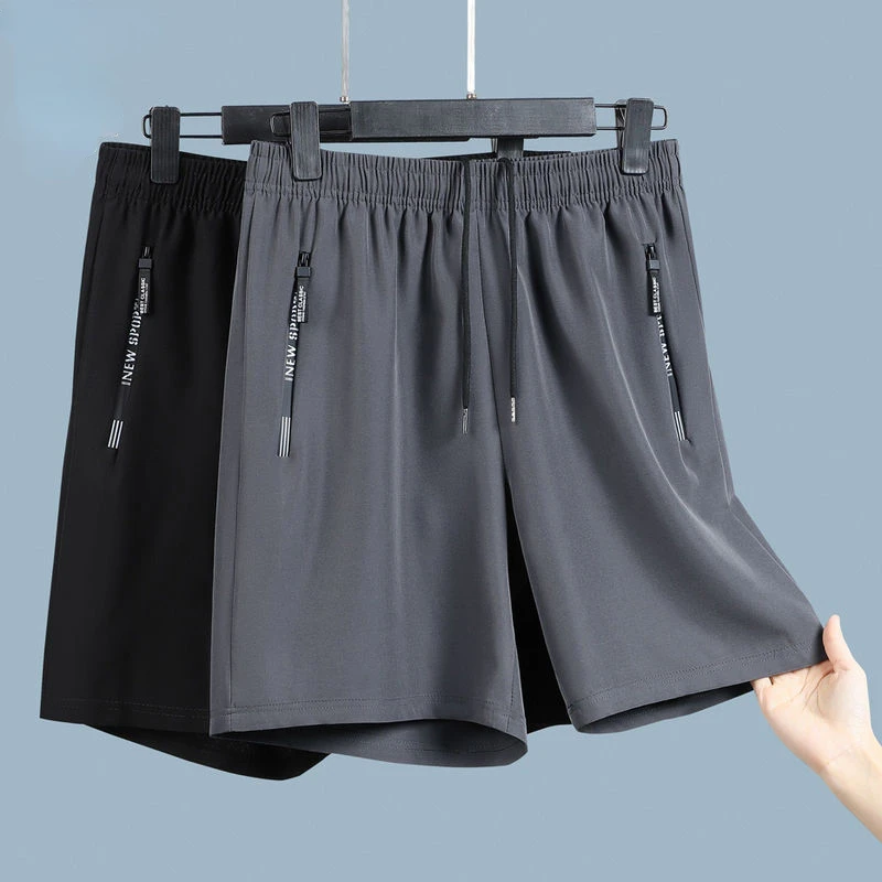 Ice Silk Shorts Summer Men's Quickdrying Breathable Solid Color