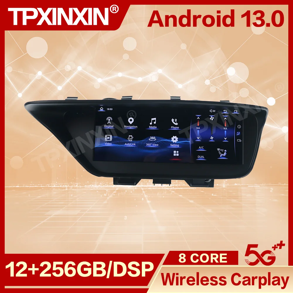 

Автомобильный радиоприемник с Bluetooth и экраном Android 13, Автомобильный мультимедийный блок для LEXUS ES XV60 2013, 2014, 2015, 2016, 2017 с GPS-обновлением