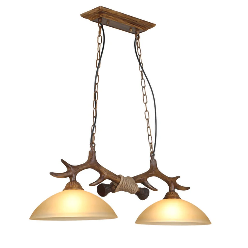 Cafe Antler Pendant Light Vintage Lights Double Industrial Lamp Hanging Restaurant Decoration Home Decor | Лампы и освещение