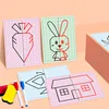 Kids Lattice Symmetrical Drawing Graphics Puzzle Toys Creative Concentration Train Tracing Painting Cards Children Teaching Aids 3