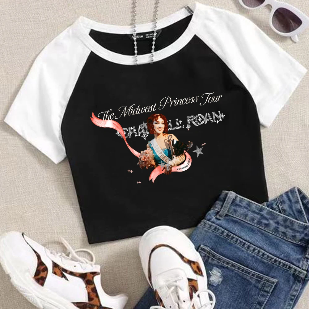

Chappell Roan The Midwest Princess Tour Dates Crop T-Shirts Chappell Roan Tshirt Girls Fashion