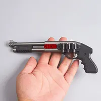 New Mini Small Sprayer 8 Bursts Of Alloy Rubber Band Gun Toy Miniature Shooting Model Ornaments Toy Soft Bullet Fake Gun Toy 2
