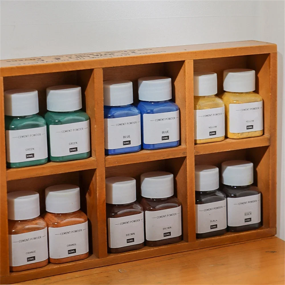 Gypsum powder pigment 30ml Gypsum Cement Coloring Planter Pigment Gypsum Powder Color Concentrate Concrete Cement Plaster Mold DIY Handmade Supplies