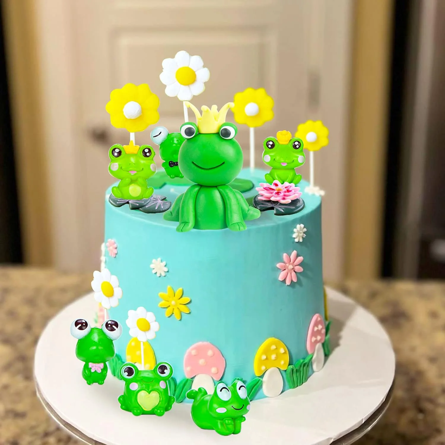 Frog Cake Decoration Frog Cake Topper Garden Cake Decoration Daisy