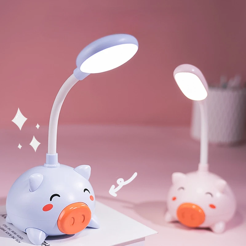 

Energy Saving Rechargeable Desk Lamp Cartoon Cute Pet Bedside Eye Protection Children's Reading Learning Night Lamp