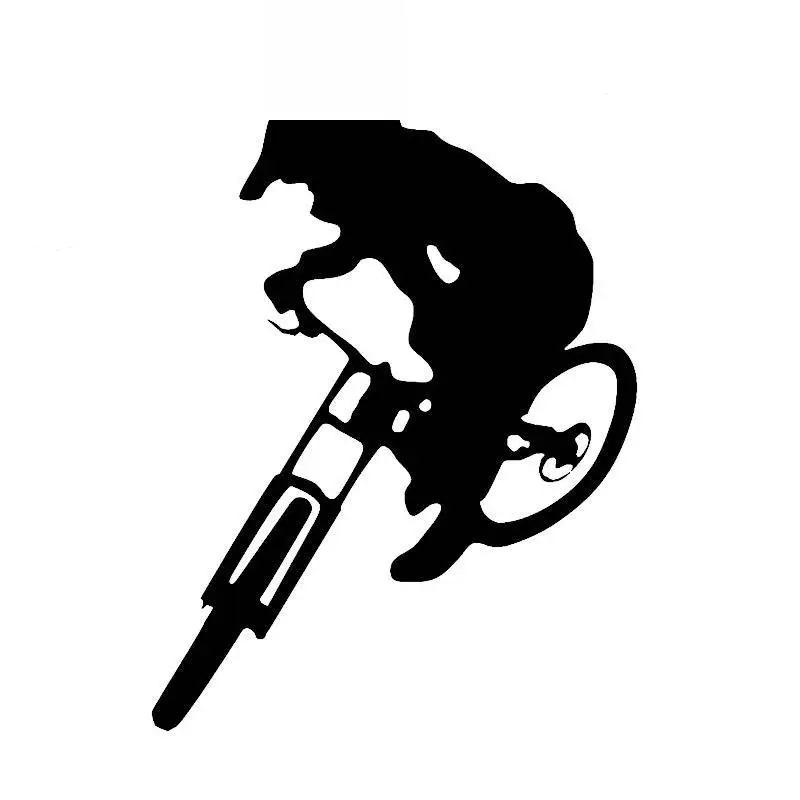 

Applicable To All Kinds of Cars, Interesting Downhill Trail Decals, Mountain Bike Personality Stickers, Black/white 15*20cm