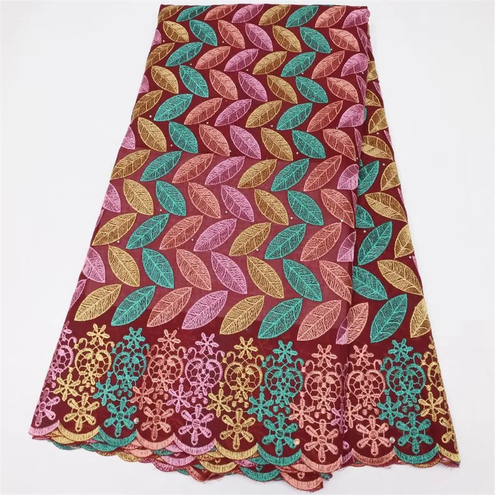 

African Dry Laces Fabric Material Embroidered Tulle Cotton Class Design Dubai Swiss Voile Lace In Switzerland Hot Selling CT1197