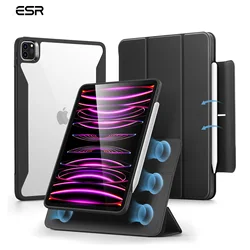 Premium iPad Air Case with Pencil Holder and Magnetic Stand Cover for Pro 11 M5 M4 (Black)