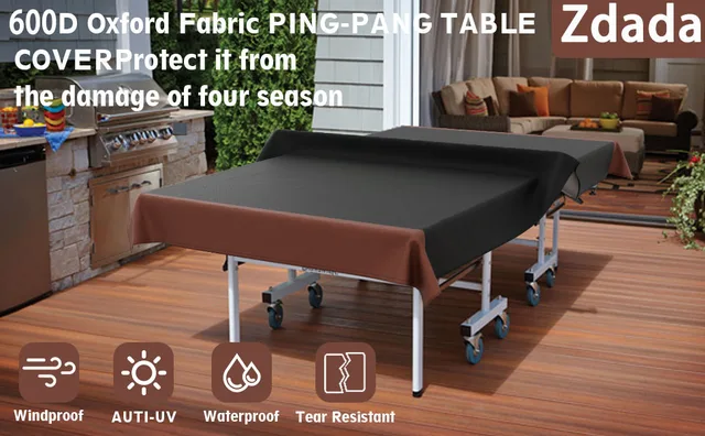 thumbnail image 2 of Kettler Premium All-Weather Table Tennis Cover – Heavy Duty 500D, Waterproof, Fits Folded Tables Up To 72" 2 of 12