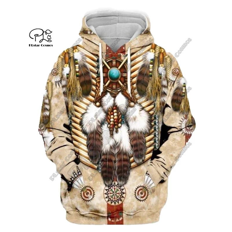 PLstar Cosmos 3D printing latest aboriginal theme dream catcher feather wolf festival unique men's and women's hoodie   2