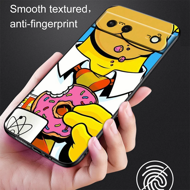 Anime Family The Simpsons For Google Pixel 8 7A 7 6A 6 5A 5 4 4A XL 5G Black Silicon Shockproof Shell Phone Case - Image 3