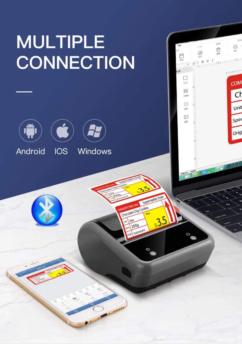 Auto-adesivo, Etiqueta de Bolso, Mini Sticker Maker, Jóias, Vestuário, Commercia