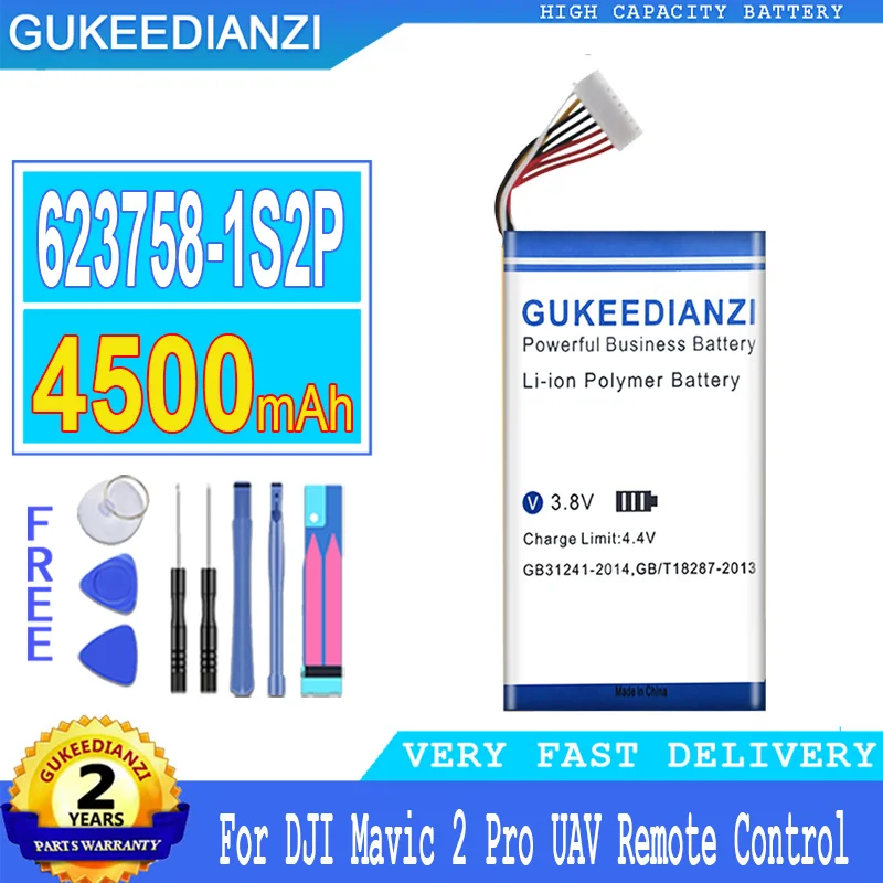 4500mah-gukeedianzi-battery-623758-1s2p-for-dji-mavic-2-pro-2pro-uav-remote-control-big-power-bateria