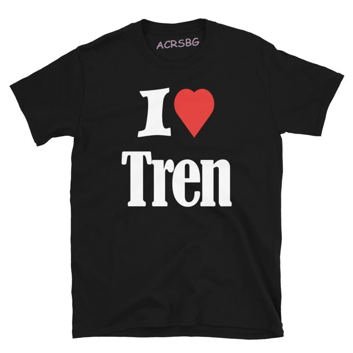 

I Love Tren Heart Men T Shirts Cool Fashion Pure Cotton Crew Neck Unisex Tops Tee Oversized Pullover Harajuku Summer Clothes