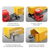 Double E E663 RC Flat Trailer Excavator Sound LED Lights Remote Control Truck Kids Toys Engineering Vehicle Boy competitive Game 4