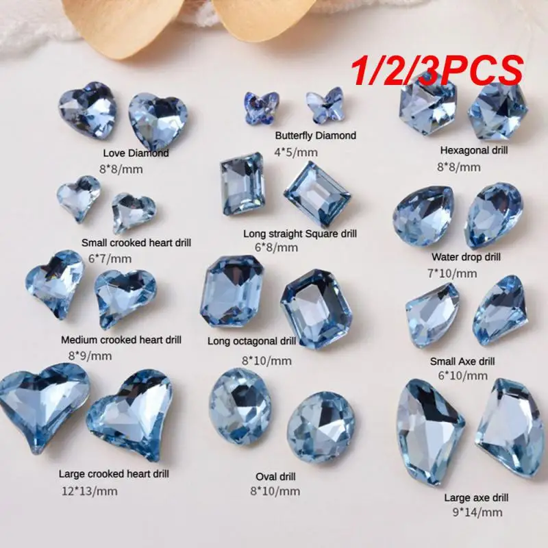 

1/2/3 шт., стразы для дизайна ногтей