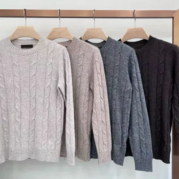 LP italiano autunno e inverno nuova moda maglione lavorato a maglia da uomo vecchio stile denaro casual versatile girocollo maglione a maniche lunghe 1