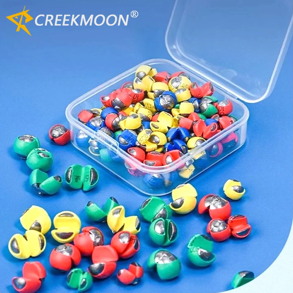 Plombs de pêche 50 pièces ouverture rapide morsure ronde sans endommager ligne accessoire