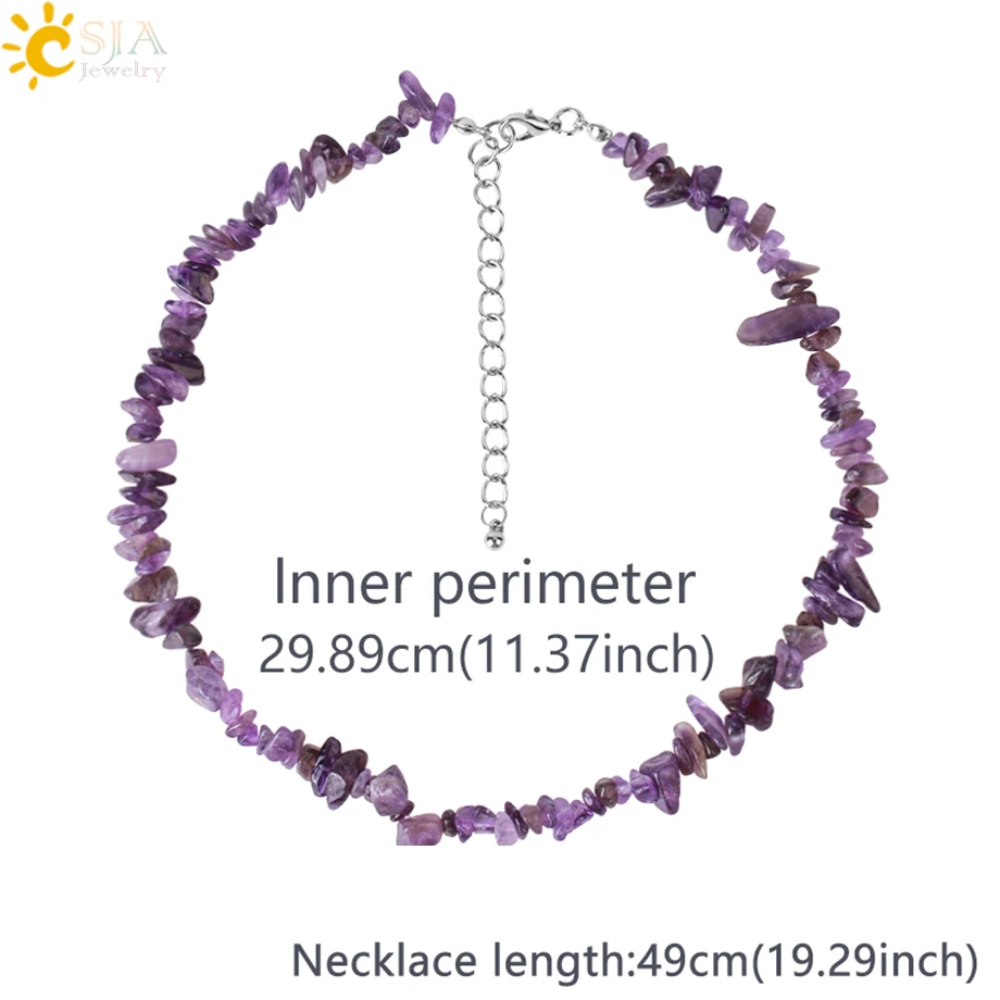 Bohemian Crystal Necklaces Healing Natural Stone Choker Necklace for Women Irregualr Chip Beads Amethysts Pink Quartz Lapis H123 velvet choker necklaces,women jewelry
