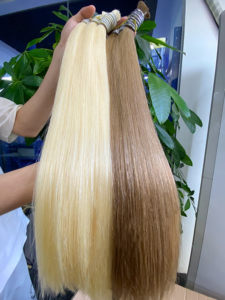 Chinese Bone Straight Hair Raw Vietnamese Human Hair Bundles For Braiding Unprocessed No Weft Bulk Extensions