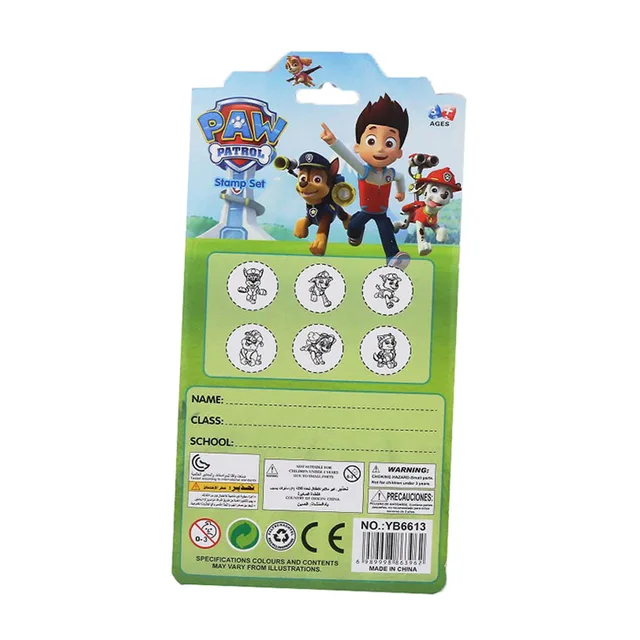 6pcs/set Paw Patrol Children Toy Stamps Cartoon Puppy Chase Kids Seal for Scrapbooking Stamper DIY Scrapbook Cartoon Stamper Toy 4