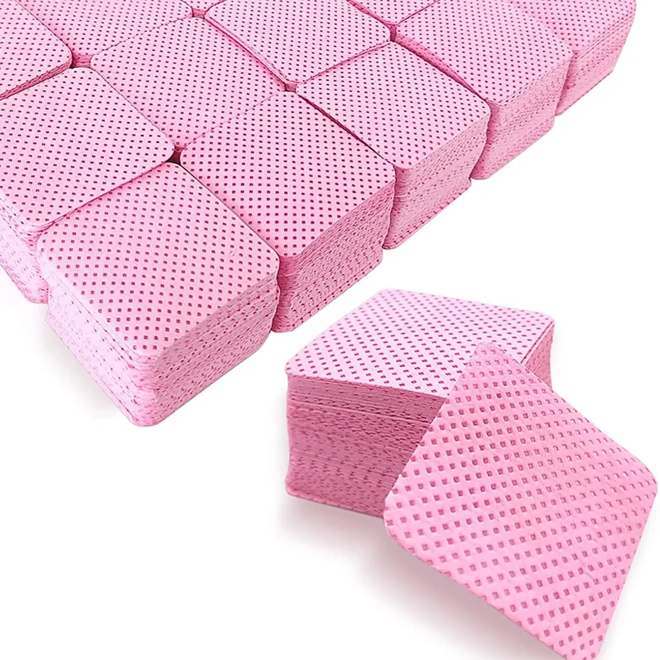 600pcs 보푸라기없는 매니큐어 리무버 코튼 와이프 UV 젤 팁 리무버 클리너 종이 패드 손톱 폴란드어 아트 청소 매니큐어 도구