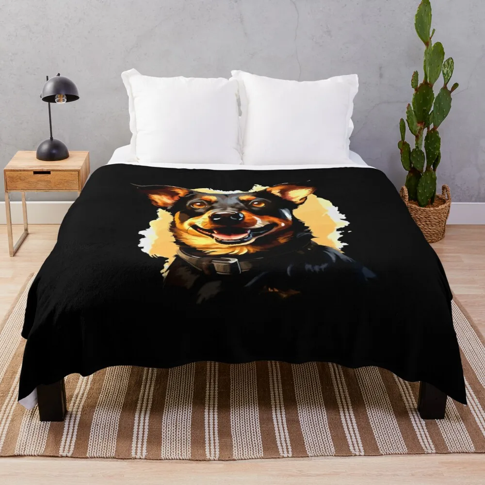 

watercolor lancashire heeler Throw Blanket fluffy blanket Nap Blanket Luxury St Blanket