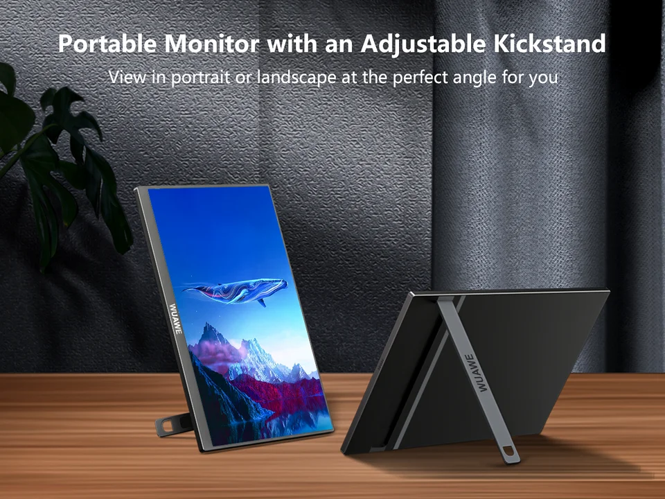 WUAWE 16インチ モバイルモニター 1920×1200P 60Hz レッド