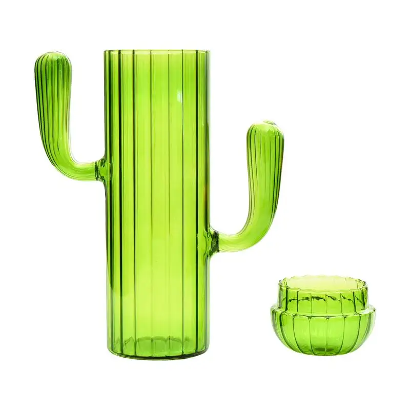 

Cactus Glass Candy Jar with Lid Snack Jar Coffee Storage Canister Stylish Food Container Glass Jar for Coffee Tea Sugar Candy