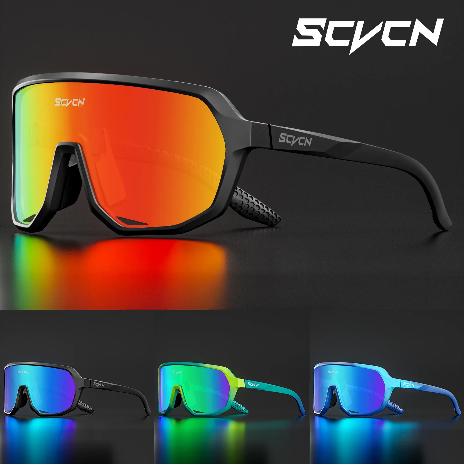 Scvcn Photochromic Cycling Glasses Sunglasses for Men Sun Mountain Bike  Road Bicycle Eyewear Goggles Sports UV400 Polarized MTB