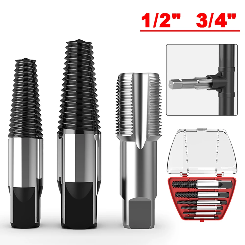 Damaged Broken Screw Remover Extractor Drill Bits Tap Steel Durable Easy Out Remover Center Drill Damaged Bolts Remover Tool