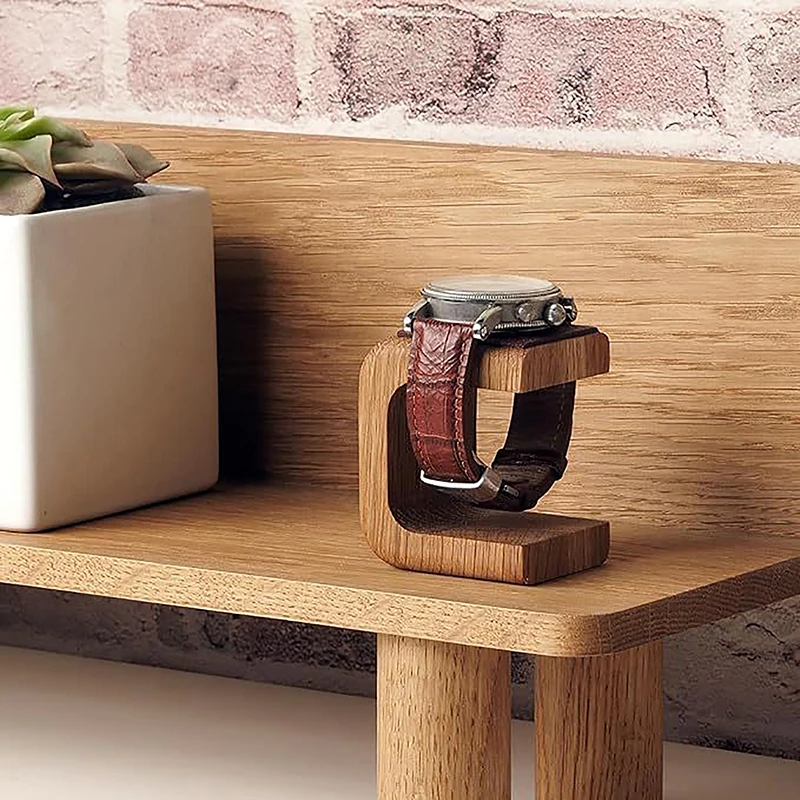 Wooden Watch Holder Jewelry Organizer Display Stand For Bracelet Ring Earring Watch Display Solid Wood Watch Stand 5