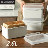 SHIMOYAMA Toast Box Sealed Refrigerator Fresh Keeping Crisper Sandwich Box with Lid Plastic Vegetable Fruit Storage Container 1