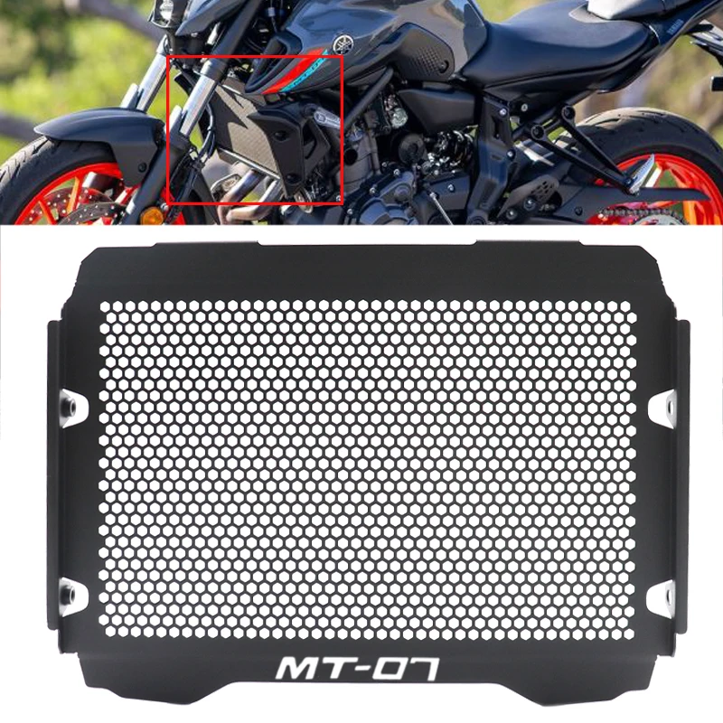 

Motorcycle Accessories Engine Radiator Bezel Grille Guard Cover Protector Grill for YAMAHA MT07 FZ07 2021 2022 MT 07 FZ 07