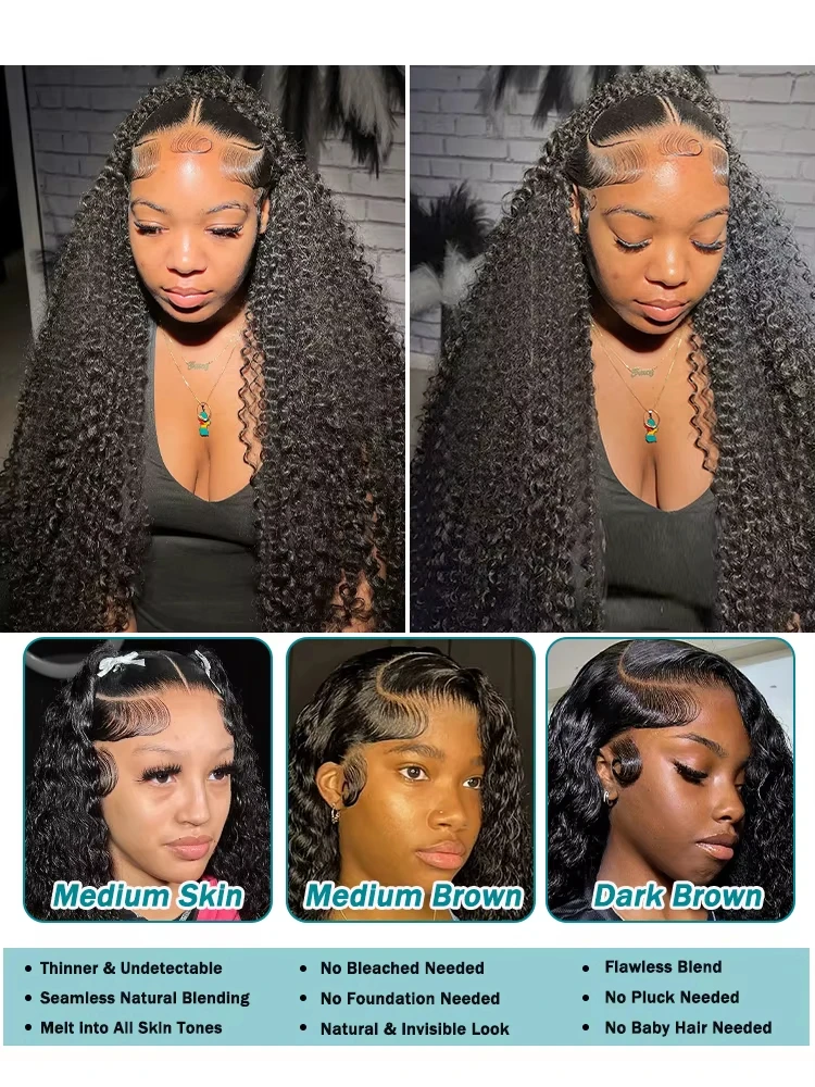 Water Wave 13x6 Lace Front Wigs Human Hair Wet and Wavy Wigs for Women Deep Curly Lace Front Wigs Pre Plucked with Baby Hair