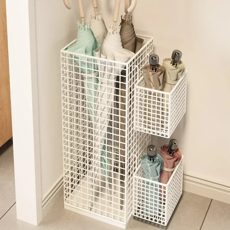 Rust-Resistant Metal Umbrella Stand Storage Rack for Doorway Durable Organizer Modern Entryway Stand Large Capacity umbrella storage rack