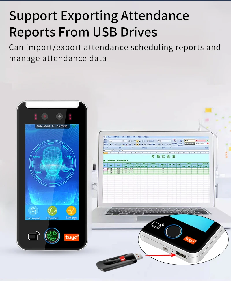 Dynamic facial recognition attendance access control machine face for security p