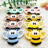 1pcs Cartoon Animal Bee Silicone Teether Baby Rodent Teeth Care DIY Silicone Bead Nipple Chain Chew Toy 1