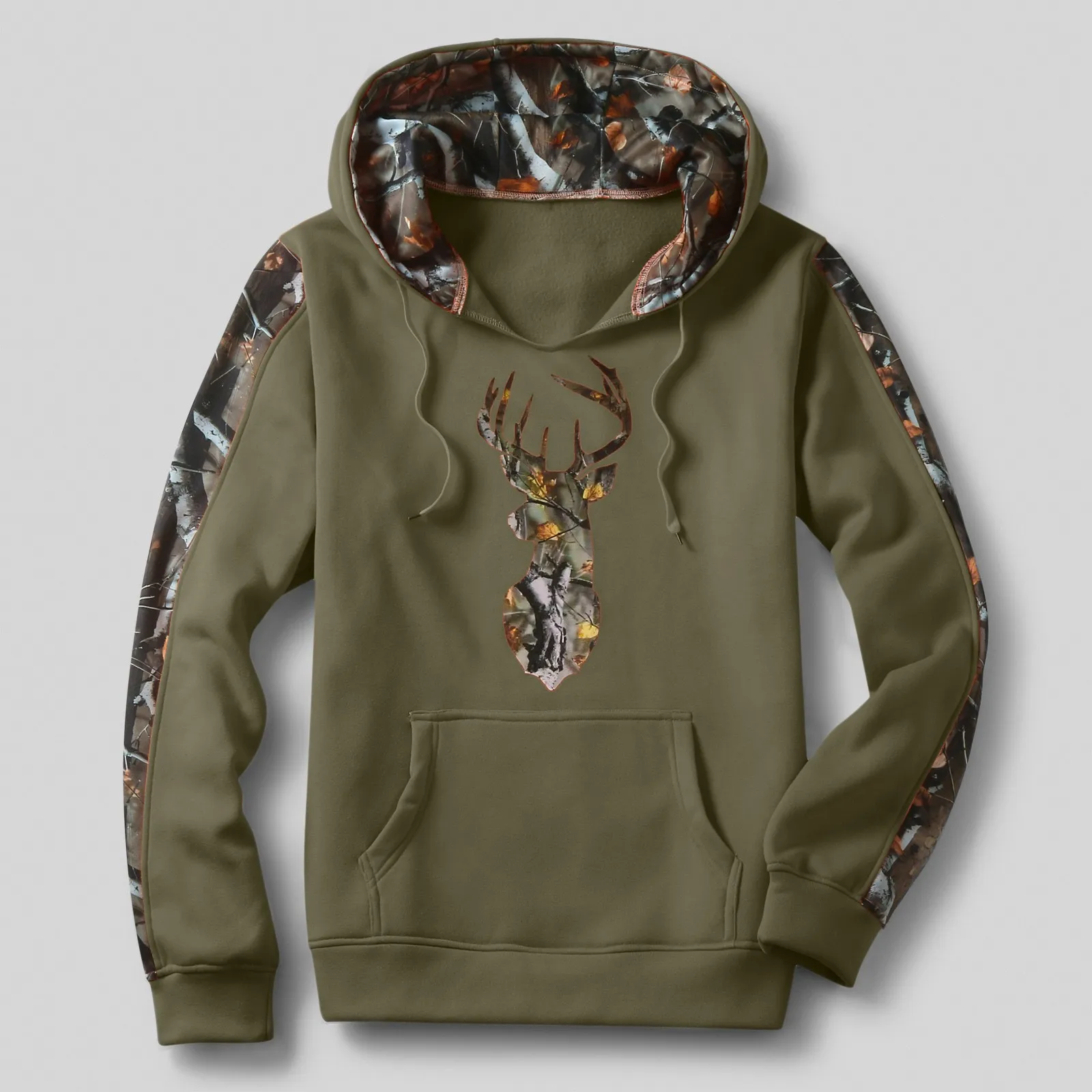 Mens Harajuku Streetwear Hoodie Reindeer Printed Patchwork Hooded Warm Sweatshirt Spring Pockets Sports Jogger Pullovers Male