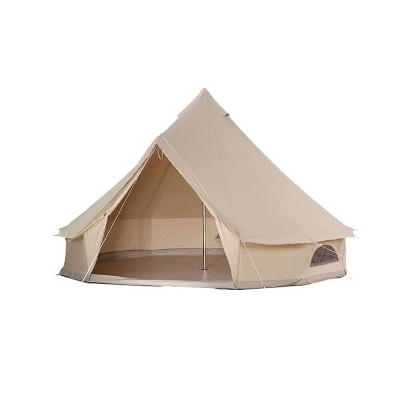 

Custom Luxury Glamping Waterproof Retardant Mongolian Indian 3m 4m 5m 6m Cotton Canvas Yurt Tenda Bell Tent For Outdoor Camping