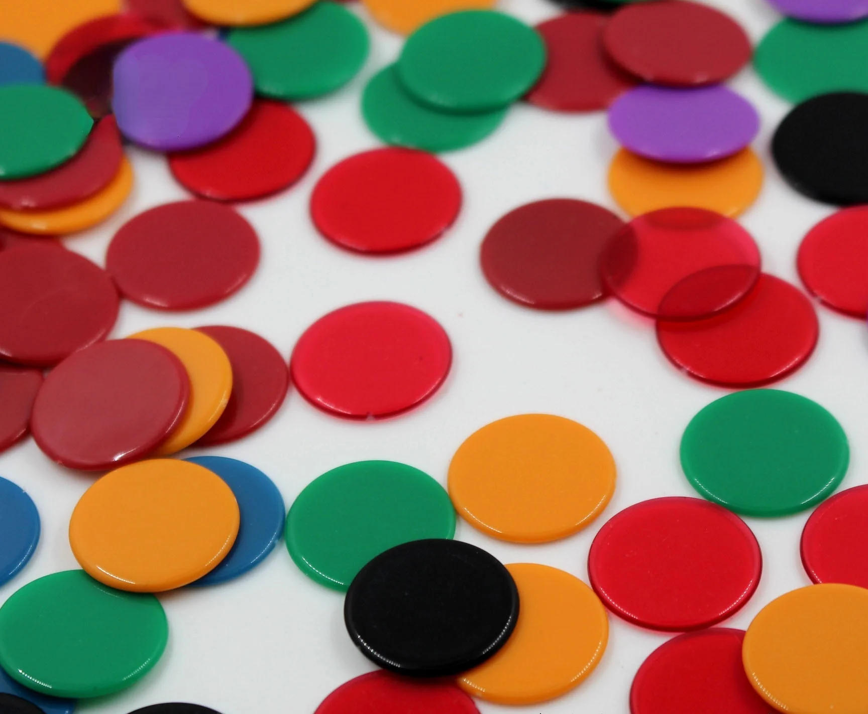 600PCS Colorful Round Bingo Game Cards Count Bingo Chips Counting Discs Markers for Carnival Math GamesTransparent disc