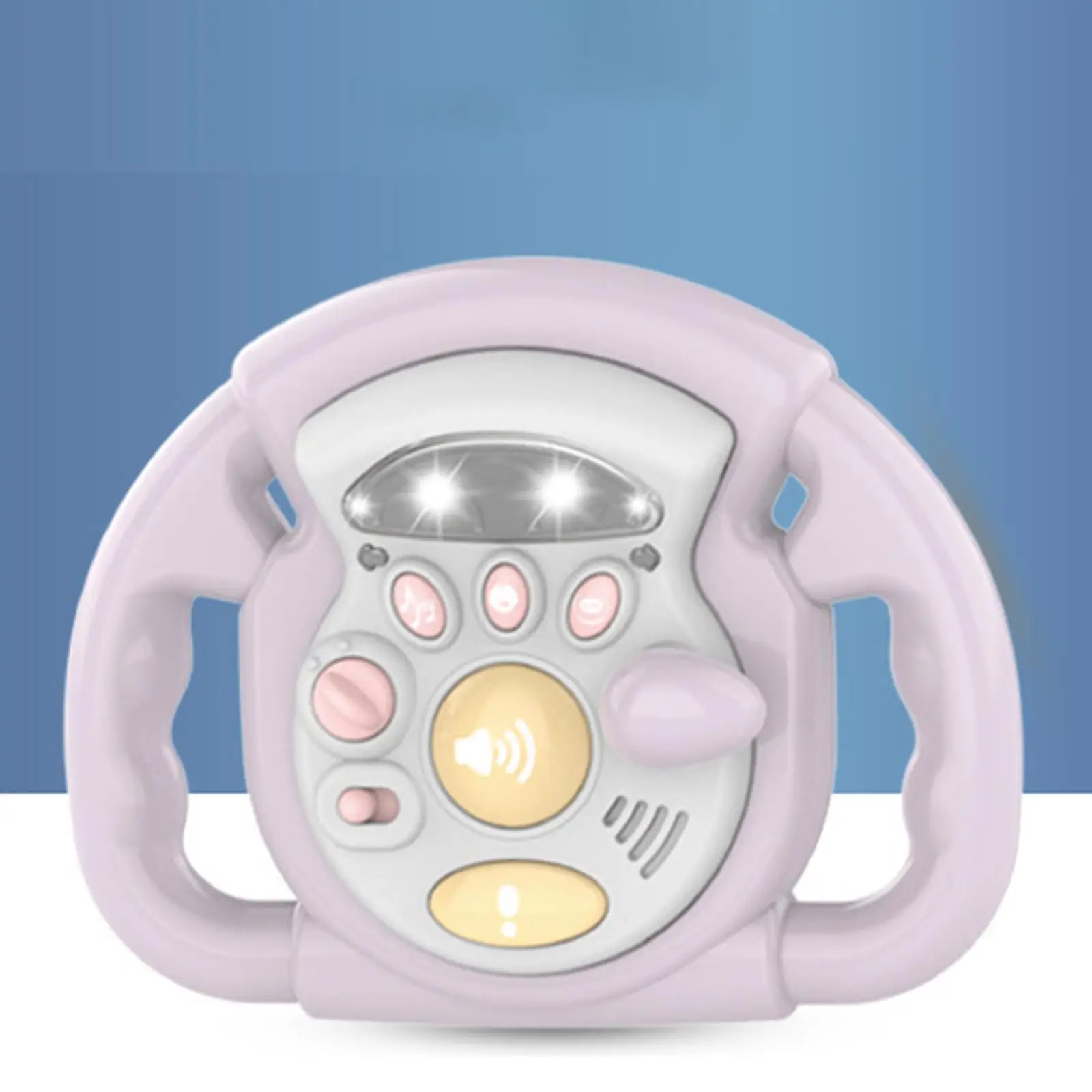 Simulation Copilots Steering Wheel Toys Songs and Lights for Interactive Toy